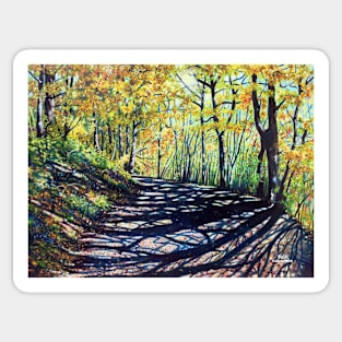 'EARLY AUTUMN ALONG THE TRAIL' Sticker
